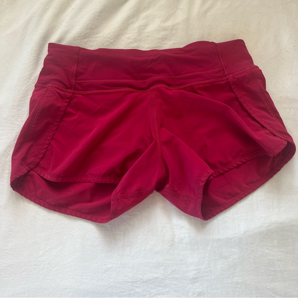 Lululemon Red Speed Up Shorts Size 4